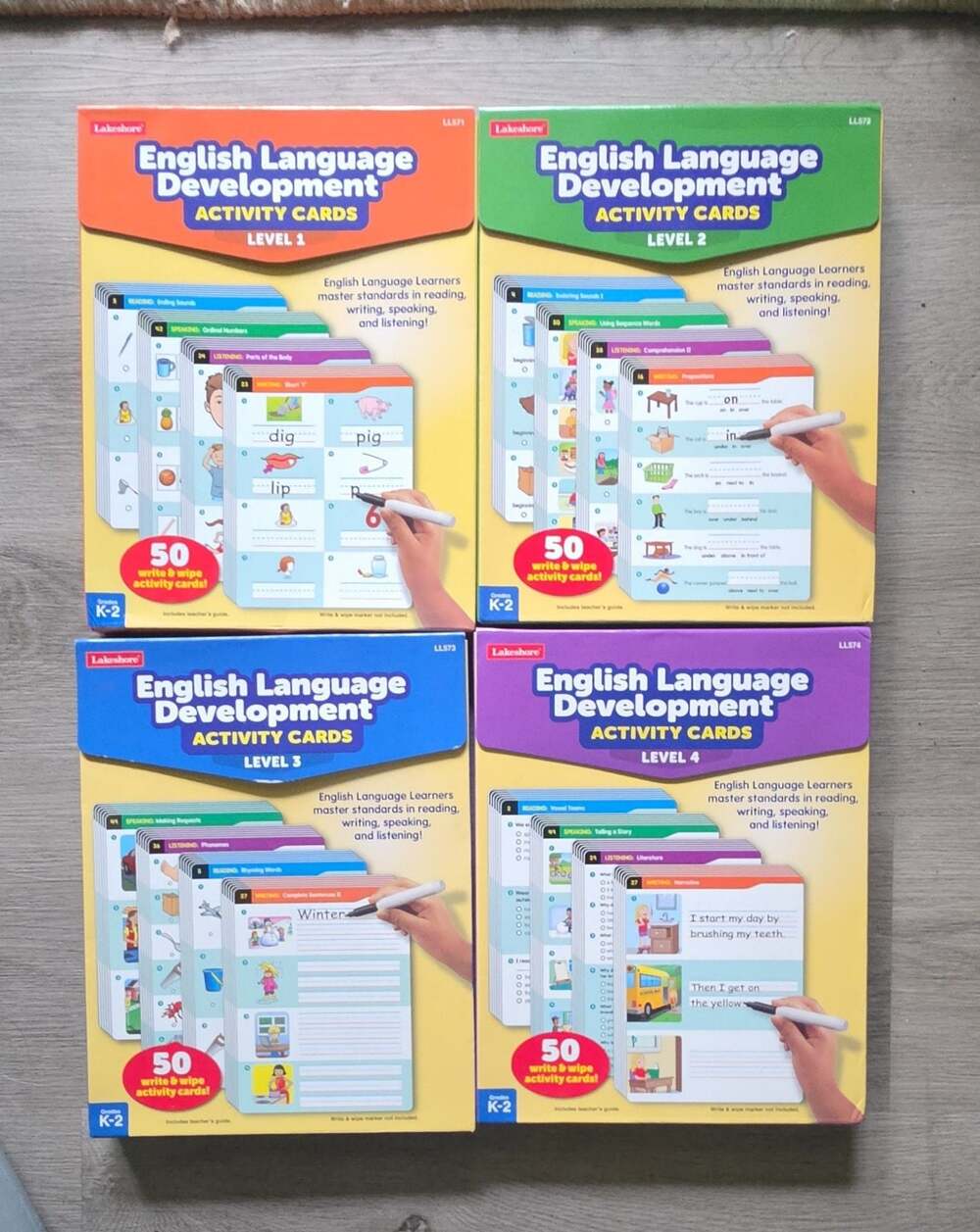 Lakeshore English Language Development Activity Cards Complete Set Grades K-2